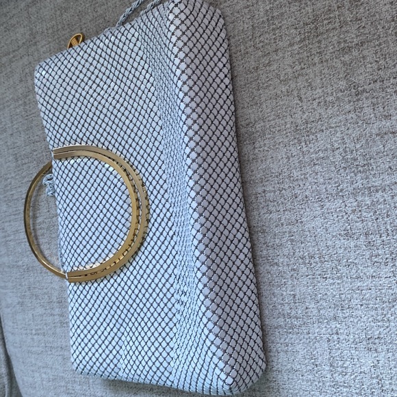 Fiona white/gold metallic handbag/purse. - Picture 9 of 13